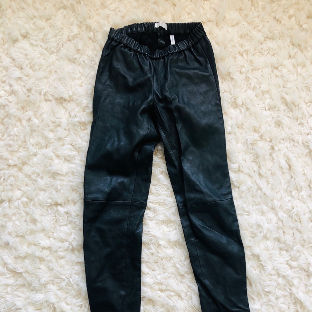 Black leather pants